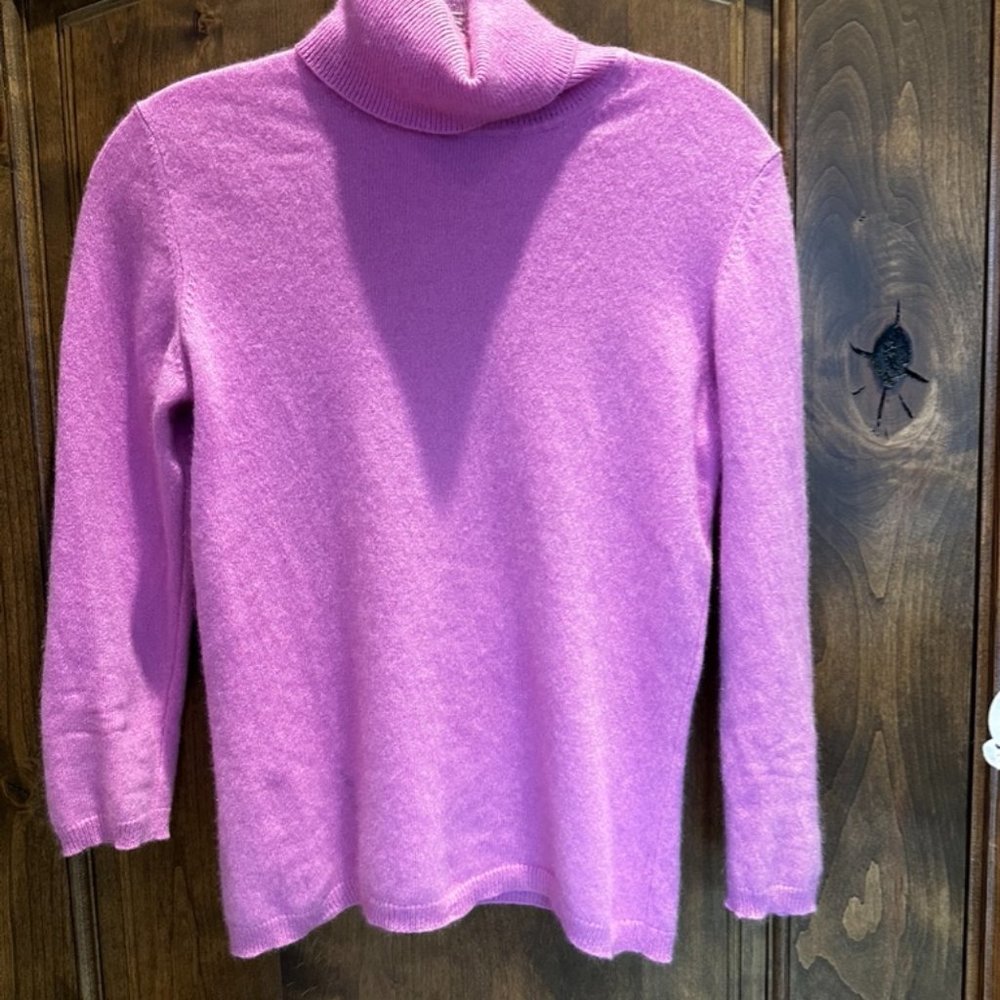 ANN TAYLOR 100% CASHMERE SWEATER PINK SIZE SMALL